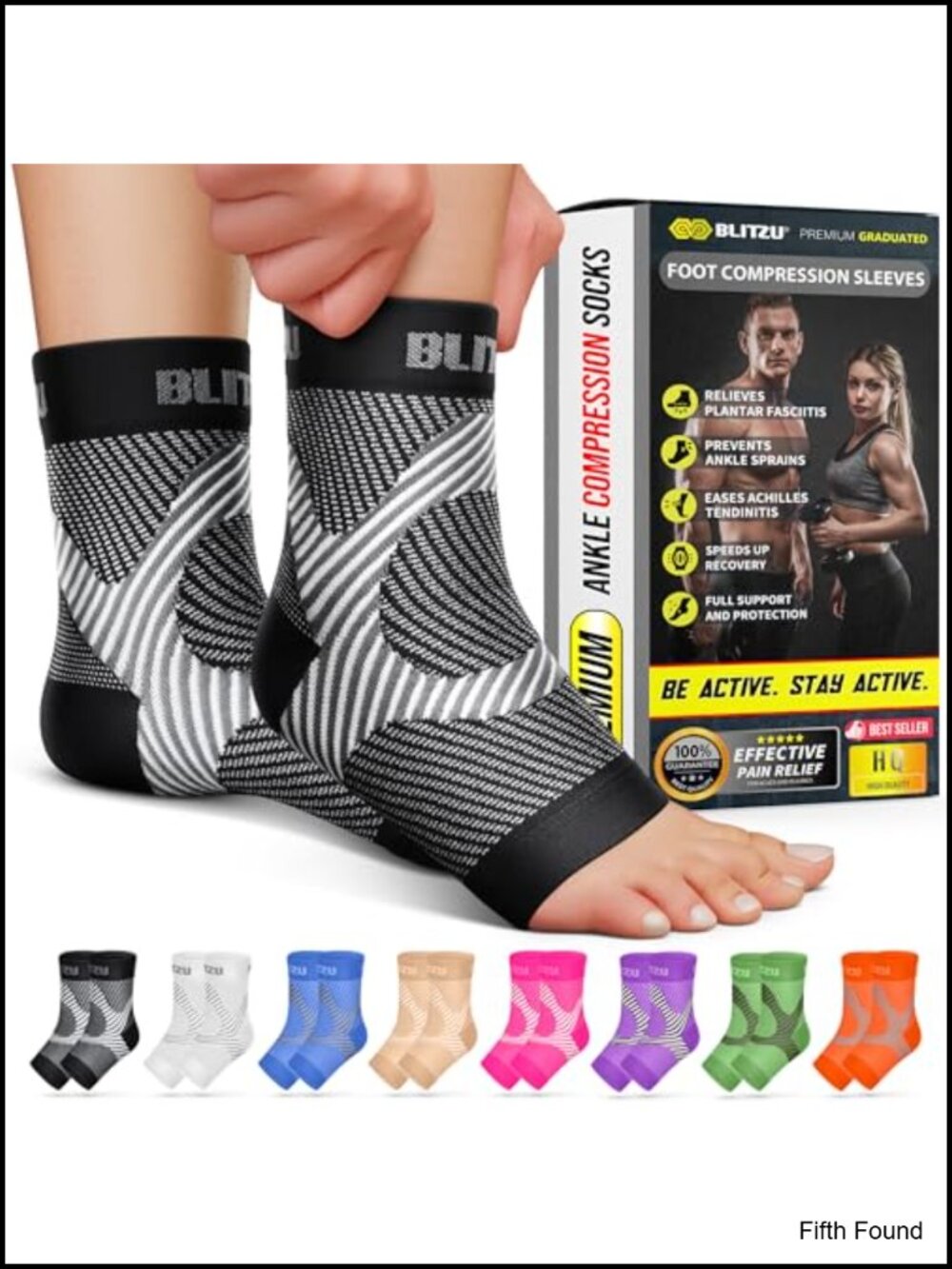 Compression Socks Plantar Fasciitis Foot Arch Ankle Support Brace Sleeve